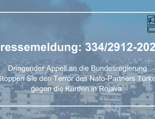 Dringender Appell an die Bundesregierung | Stoppen Sie den Terror des Nato-Partners Türkei gegen die Kurden in Rojava. 