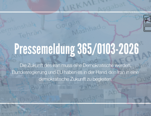 Pressemeldung 365/0103-2026 – Die Zukunft des Iran muss eine Demokratische werden.