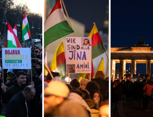 Großkundgebung: In Solidarität mit Rojava und gegen den Besuch von al-Jolani