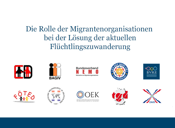 Die Rolle der Migrantenorganisationen bei der Lösung der aktuellen Flüchtlingszuwanderung